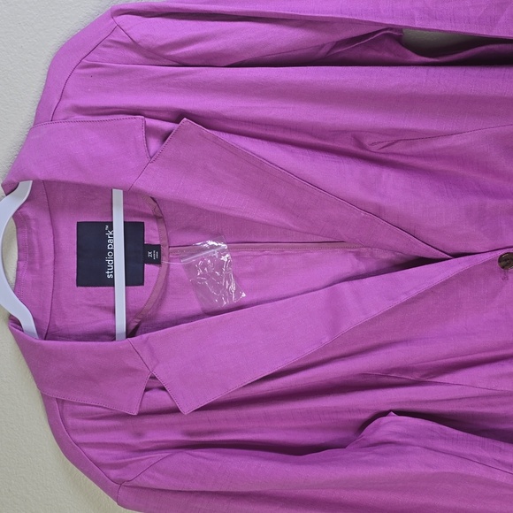 Estudio Park  Blazer Lightweight Relaxed Fit Linen Blend Size 2x NwOT - Picture 4 of 9